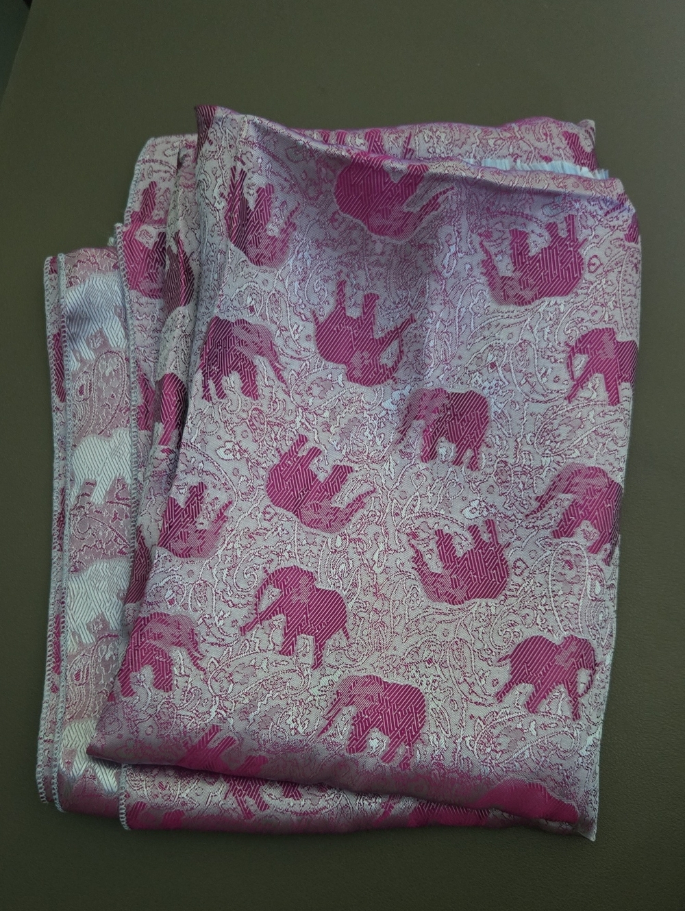 Pink Metallic Jacquard Silk Scarf - Women Accessories